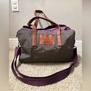 Kipling Helena Christensen Burgundy Brown Print Handbag Crossbody bag